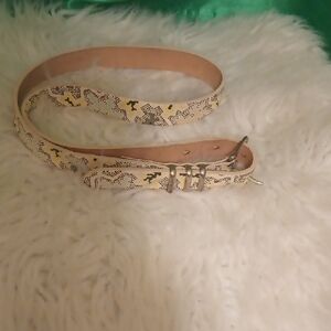 rag & bone Beige and Black Patterned Belt